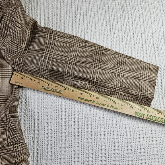 Lauren‎ Ralph Lauren Classic Brown Silk Wool Houndstooth Men's Blazer Size 42R